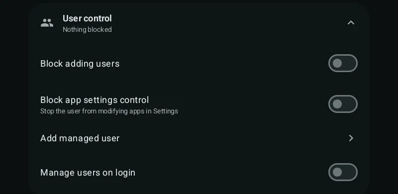 User control