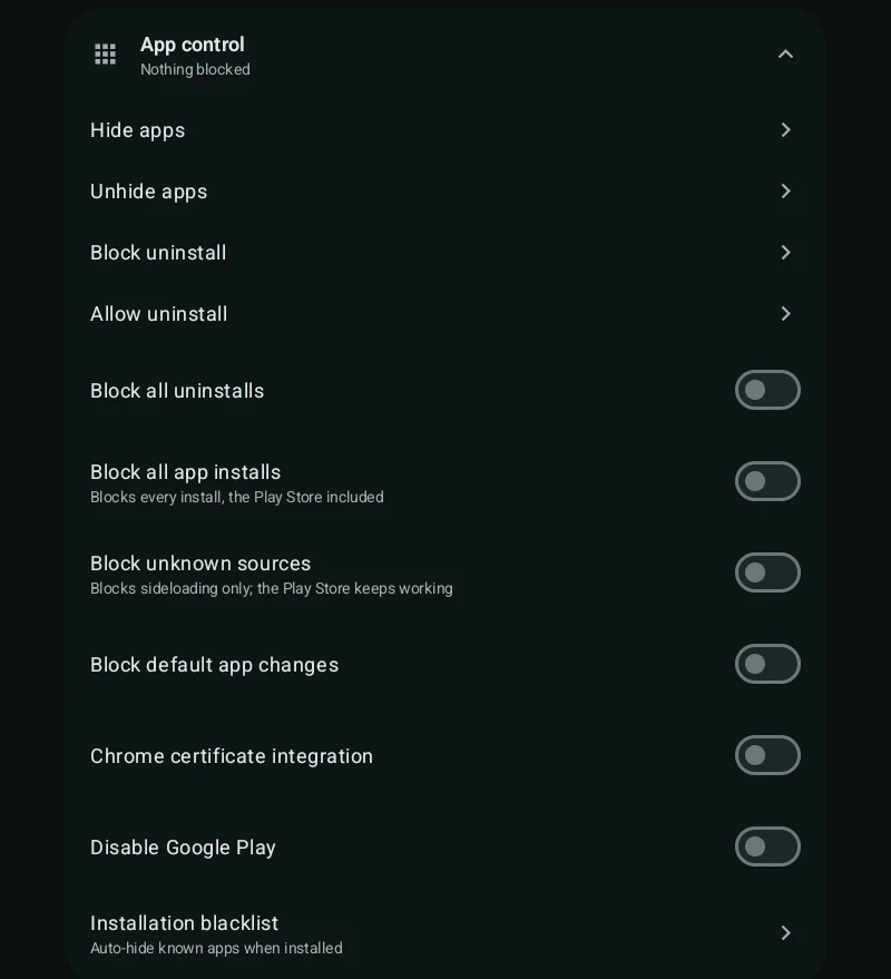 App control