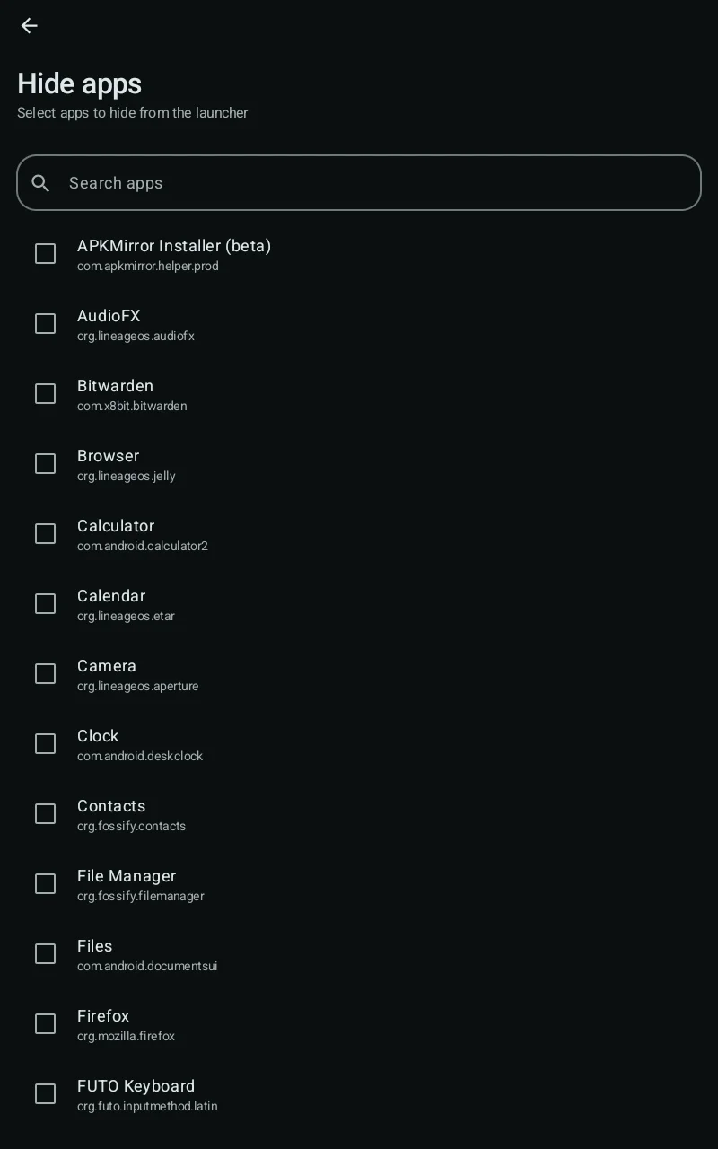 App picker